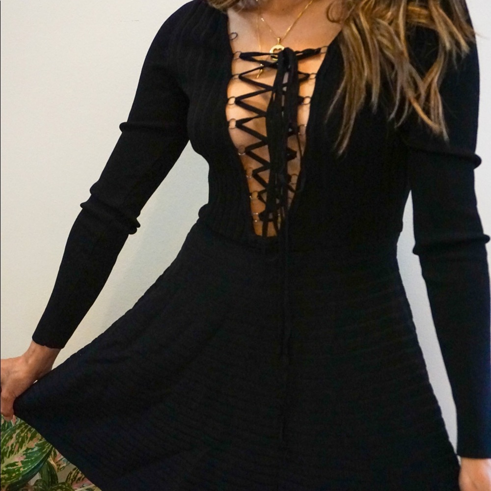 Black mini dress